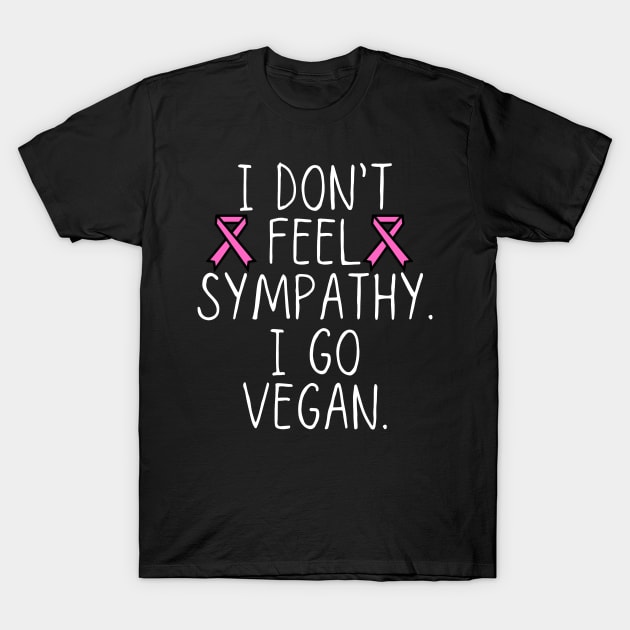 I don’t feel sympathy. I go vegan T-Shirt by Veganstitute 